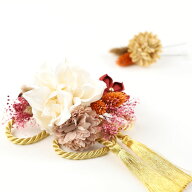 髪飾り 成人式 振袖 茶 着物 袴 和装 卒業式 結婚式 ヘアアクセサリー ハンドメイド モダン 洋風 ヘッド…