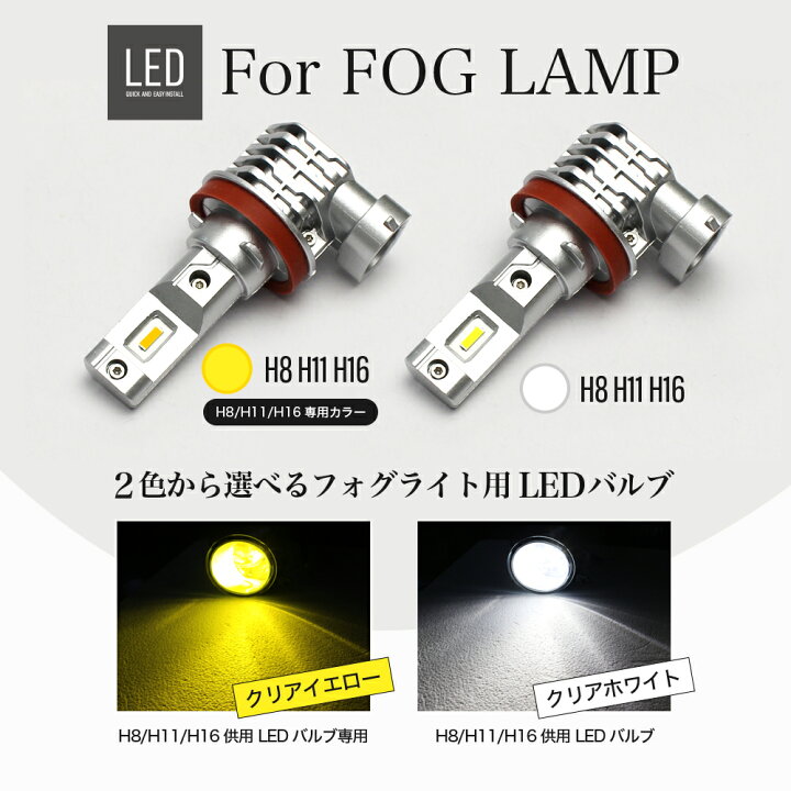JCG10 系プログレ LEDフォグランプ ヘッドライト 6500K LED LEDバルブ フォグ 8000LM HB4