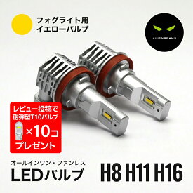S320G S321G アトレーワゴン LEDフォグランプ 8000LM LED フォグ H8 H11 H16 LED ヘッドライト LEDバルブ 6500K 共用 イエロー 黄色 ファンレス