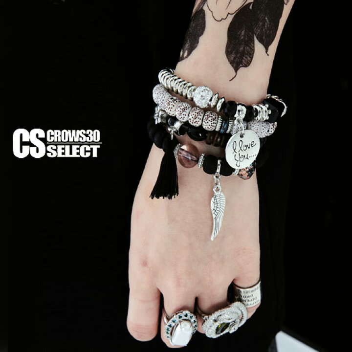 楽天市場 数珠 メンズ ブレスレット メンズ 多重 ブレスレット レディース 4点 セット インポート 送料無料 男 22 新作 春 夏 新作 アクセサリー 30代 40代 大人 レオン Leon スタイル お兄系 ストリート系 モード系ファッション ブラック 黒 父の日 プレゼント 大人