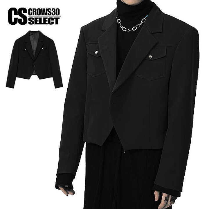 楽天市場】テーラードジャケット メンズ ショート丈 ジャケット モード  