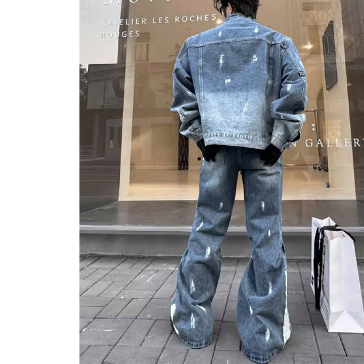 楽天市場】デニムセットアップ メンズ オールインワン 上下セット G 