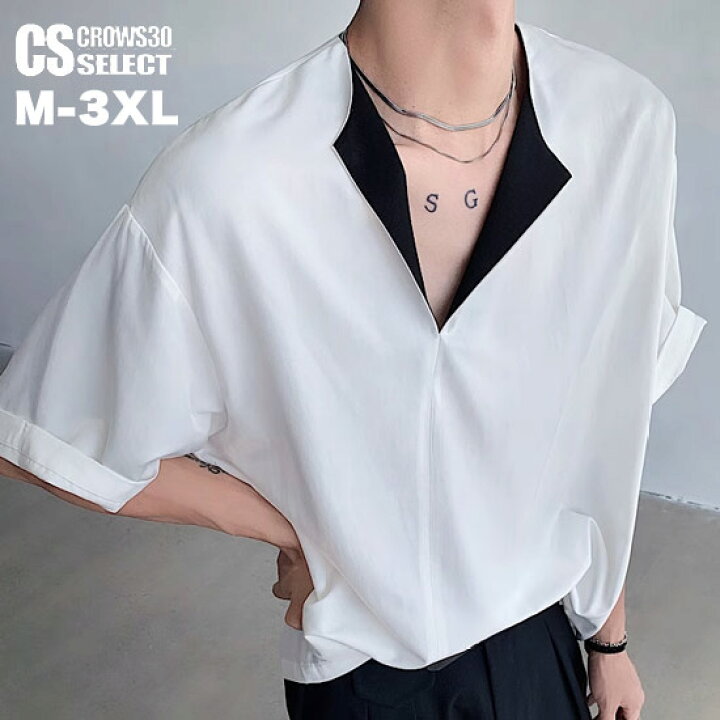 楽天市場】Tシャツ メンズ Vネック モード系 Tシャツ メンズ V系 
