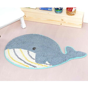 【くじらのマット】玄関マット 室内マット 屋内マット キッチンマット バスマット ラグハワイアン マリン ビーチ リゾートハワイアン雑貨 ハワイアンインテリア