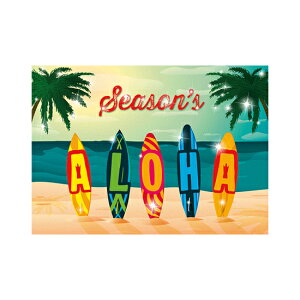 nCA NX}XJ[h iHoliday Aloha Surfboards zfC An T[t{[hj Xmas Christmas O[eBOJ[h |XgJ[h bZ[WJ[h G͂ ^[ nC G Ce