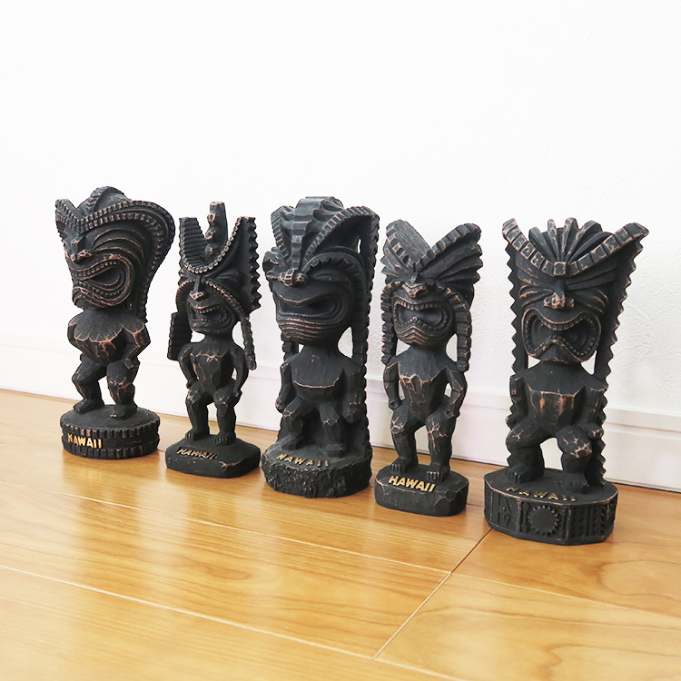 ハワイ hawaii Tiki 木彫り像 - 彫刻