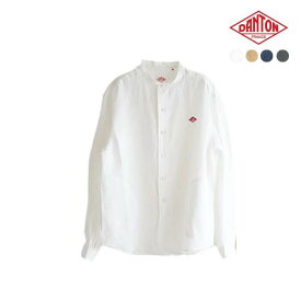 【SALE 20%OFF】DANTON　（ダントン ）　レディース リネン　ポケット付き　長袖　バンドカラーシャツ　JD-3606KLS　2020春夏新作