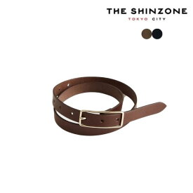 【ポイント10倍 4/8 20時～】SHINZONE シンゾーン SLENDER LEATHER BELT スレンダーレザーベルト レディース ベルト ブラック ブラウン15AMSIT55