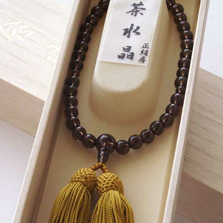 楽天市場】茶水晶共仕立 片手念珠 数珠 女性用 数珠 水晶 茶水晶 