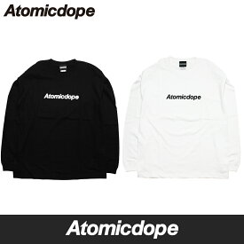 【Atomicdope】Logo ロンT ロングスリーブ Tシャツ 長袖 黒 白 Long Sleeve Tee Black White アトミックドープ