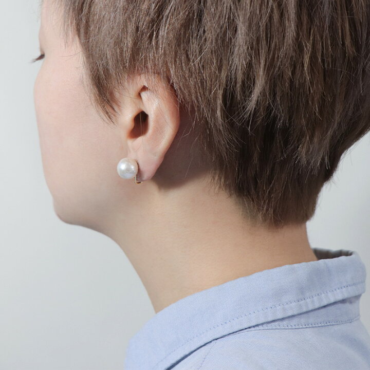 楽天市場】イヤリング ピアス 淡水パール 10mm 1cm / ゴールドフィルド 