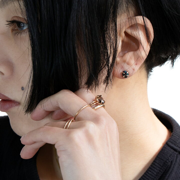 楽天市場】天然石 ピアス / 片耳 スタッドピアス / 14KGF ゴールド 