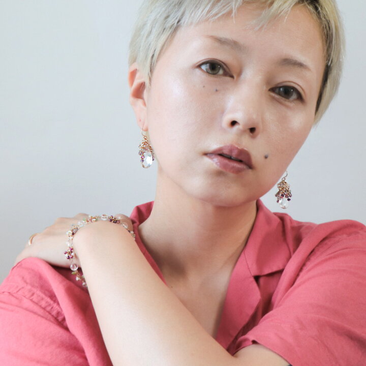 楽天市場】ピアス イヤリング 天然石 / ゴールドフィルド 14KGF / 水晶 
