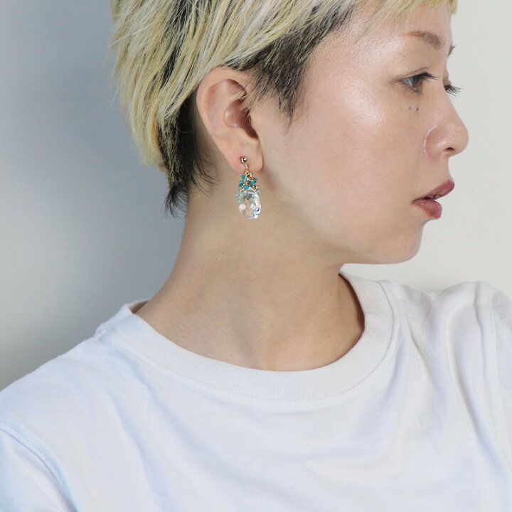楽天市場】ピアス イヤリング 天然石 / ゴールドフィルド 14KGF / 水晶 
