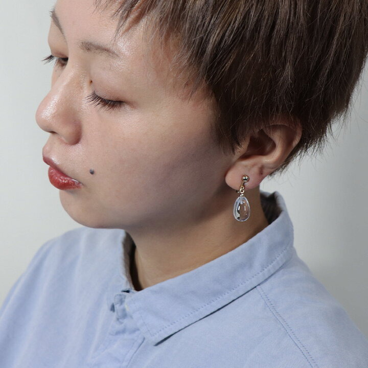 楽天市場】【イヤリング付替OK】ピアス イヤリング 水晶 クォーツ 