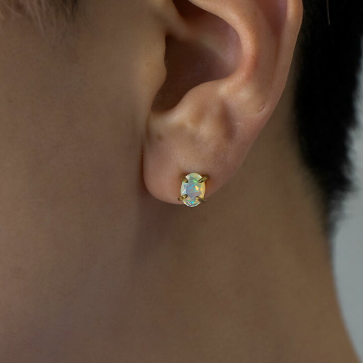 楽天市場】【再入荷】オパール 蛋白石 ピアス ペア / 14KGF ゴールド 