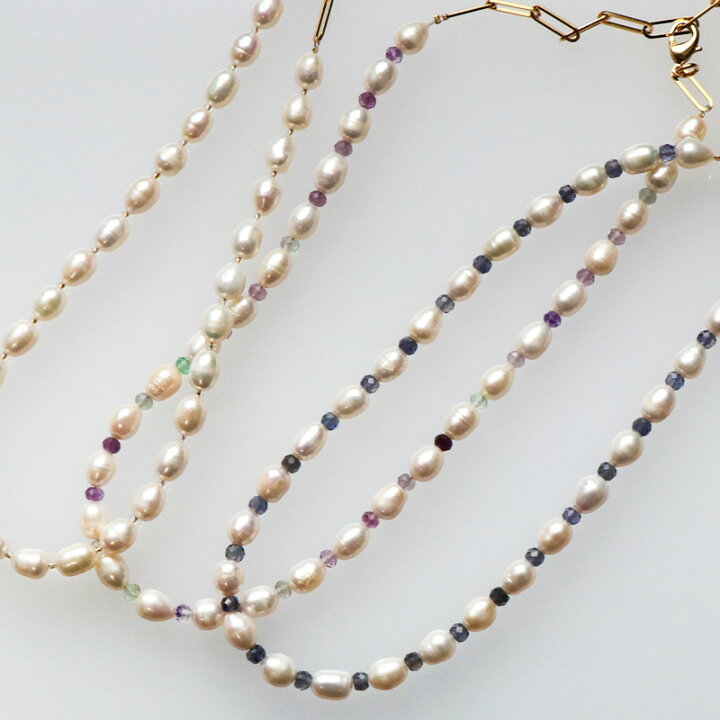 楽天市場】淡水パール 天然石 硝子 ネックレス / カジュアル 上品 結婚 