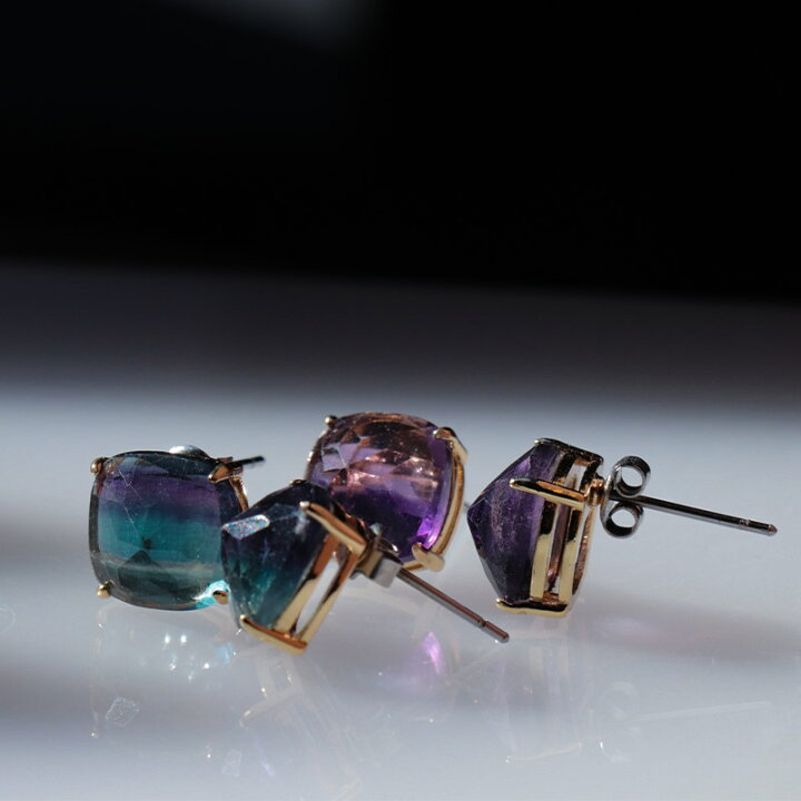 楽天市場】【ラス1SALE】イヤリング ピアス 天然石 / フローライト 蛍 