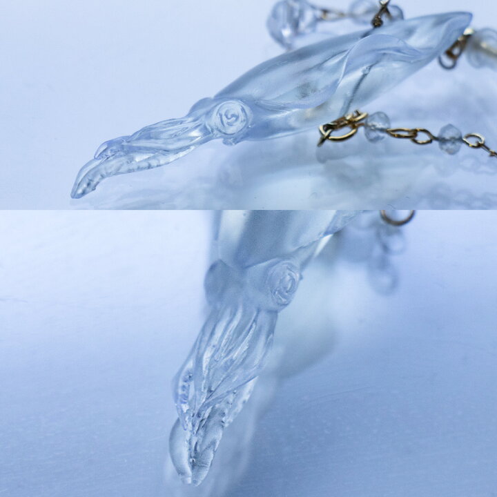 楽天市場】蛸 烏賊 頭足類 ピアス / 透明 クリア 涼し 氷 水 水晶 