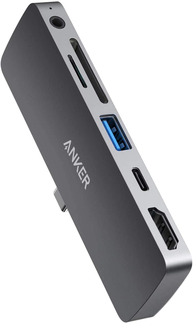 Anker PowerExpand Direct 6-in-1 USB-C PD メディア ハブ iPad Pro専用 4K対応 HDMIポート 60W出力 USB Power Delivery対応USB-Cポート 3.5mmオーディオジャック USB-Aポート micro SD＆SDカード スロット搭載