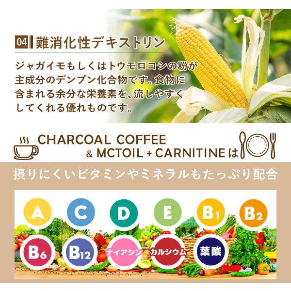 楽天市場】チャコールコーヒー+ MCTオイル＆カルニチン(約1カ月分