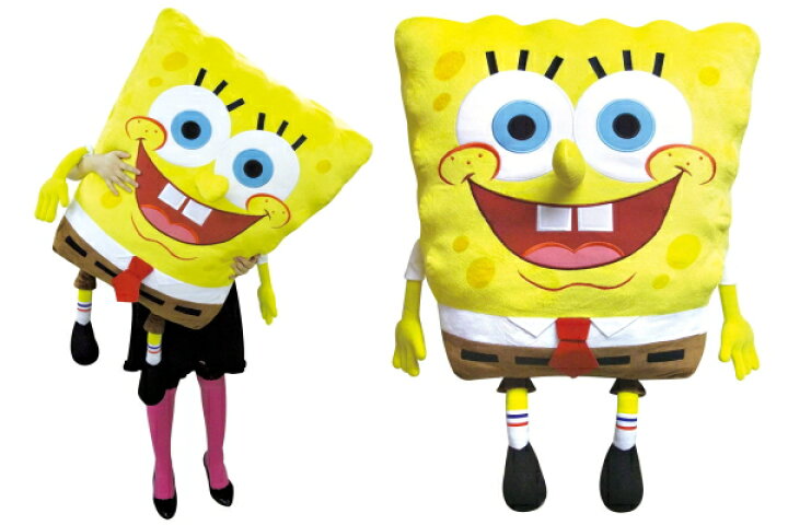 楽天市場 スポンジボブ メガぬいぐるみ ぬいぐるみ Spongebob 特大 ビッグ クッション デカイ マスコット キャラ かわいい Aoiデパート不動の人気キャラボブのメガクッション もはや最大級のぬいぐるみが登場でかすぎて威圧感があります