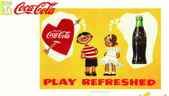 楽天市場 コカ コーラ Coca Cola コカコーラ ポスター Boy Girl Poster 看板 コーク アメリカン雑貨 ドリンク ブランド アメリカ かわいい おしゃれ コカコーラよりたくさんのグッズが登場 かっこいい空間をを作るのに最適 大