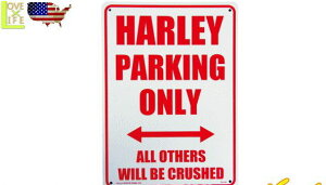 アメリカン雑貨 プラスチック サインボードハーレー専用駐車場 雑貨 アメリカ雑貨 看板 ボード BAR インテリア アメリカ USA おしゃれ 人気のサインボード 簡単に取り付けて