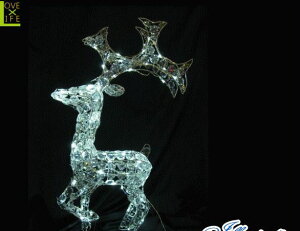 【イルミネーション】LED クリスタル リトルトナカイ【トナカイ】【動物】【アニマル】【置物】【3D】【装飾】【飾り】【アート】【輝き】【電飾】【モチーフ】【クリスマス】【クリスタ