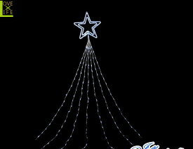 【イルミネーション】ドレープライトトップスター【ホワイト】【LED】【210球】【冬】【簡単】【工事】【均等】【電飾】【装飾】【クリスマス】【輝き】【美しい】【イルミ】【ライト】