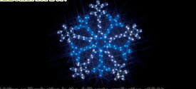 【ローボルト】LEDルミネーション（連結タイプ）　LEDモチーフ 雪の結晶 （2色点滅　白・青）☆LEDイルミネーション　【LED】【送料無料】【クリスマス】【イルミネーション】【電飾】【モチーフ】【大人気】
