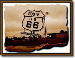 ���[�g66�yRoute 66�z�yM�T�C�Y�z�傫�ڂ̃C���X�g �s�N�`���[�t���[���I�C���e���A�ɂǂ�����A�����J�̍��肪���鏤�i�𑵂��܂������ƃ��S��L�����N�^�[�I�ǂ��COOL�ł���y�z�y35 �z
