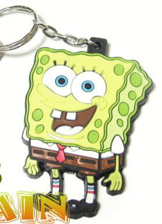 楽天市場 スポンジボブ ゴムキーホルダー Sponge Bob Square Pants ラバー素材がダイカットでcute キーリング キーチェーン Key Holder ニコロデオン アメリカ Usa 雑貨 文具 学校 スクール雑貨 日用品 ａｏｉデパート
