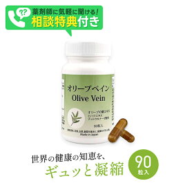 オリーブベイン 90粒 サプリ 乳酸菌 ヒハツ オリーブ葉エキス 納豆由来成分 4種の天然成分配合 添加物不使用 小粒カプセル コレステロール 内臓脂肪 中性脂肪 脂っこい食事 美容 健康維持 サポート