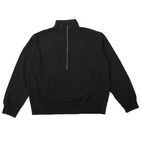 marka マーカ オーガニックコットンインレイ ハーフジップ HALF ZIP INK BLACK