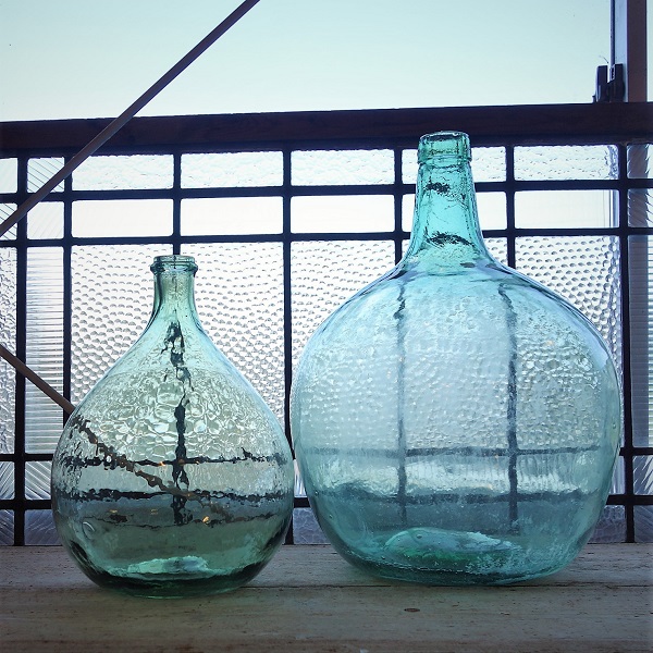 アンティーク デミジョンボトル フランス M 花瓶 グリーン 青 | APOA