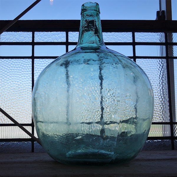 アンティーク デミジョンボトル フランス L 花瓶 グリーン 青 | APOA