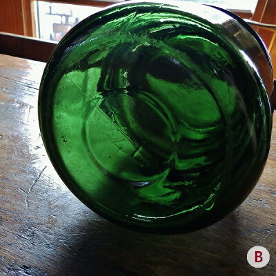 楽天市場 Durfor フランス製 アンティーク ガラスジャー 緑ガラス キャニスター ブロカント インテリア Apoa