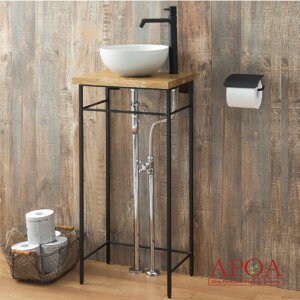 木製カウンターA アイアンスタンド 2点セット