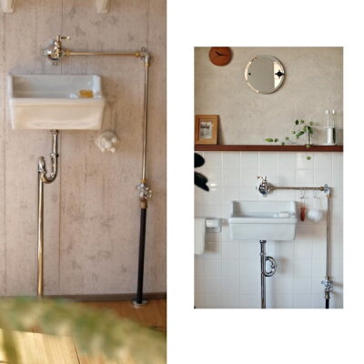 楽天市場 手洗器 シンプル 壁付型 ４点セット陶器製 省スペース 洗面ボウル Apoa