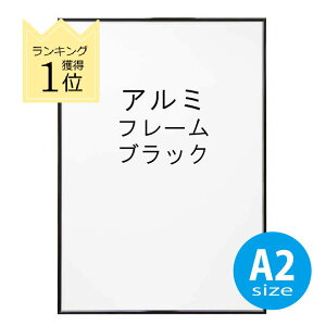 アルミフレーム No.2 A2サイズ ブラック 黒 ポスター フレーム a2