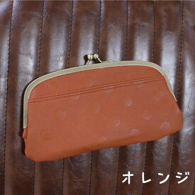 ワンタッチ開閉 ドット柄がま口長財布 レディース 大容量 レトロ可愛い おしゃれ 6色展開 カード10枚収納 小銭入れ付き シボ感カラー合皮 軽量 ギフト対応 Lafiel 003178700