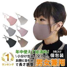 1000円ポッキリ 送料無料 マスク ベージュ 調整 マスク 洗える 5枚入り 厚手 個包装 女性用 男性用 子供