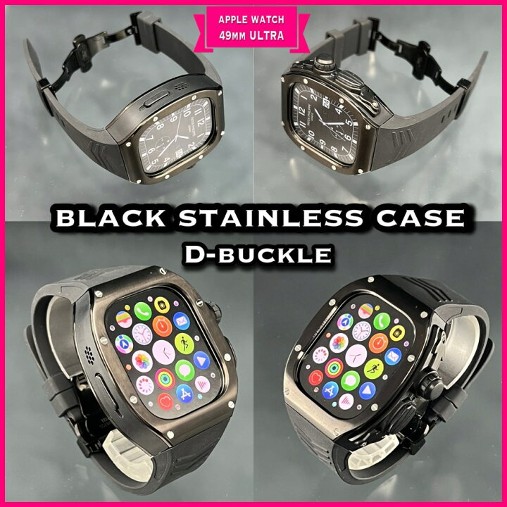 楽天市場】ウルトラ 49mm 動画 アップルウォッチ ブラック ステンレス 