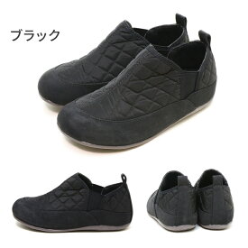 【送料無料】PENNY LANE ペニー・レイン キルティングシューズ スリッポン レディース モックシューズ バイカラー アウトドア ウォーキング 歩きやすい 秋冬 暖かい 3E キルト 中綿 キャンプ 室内 スリッパ nm-3193