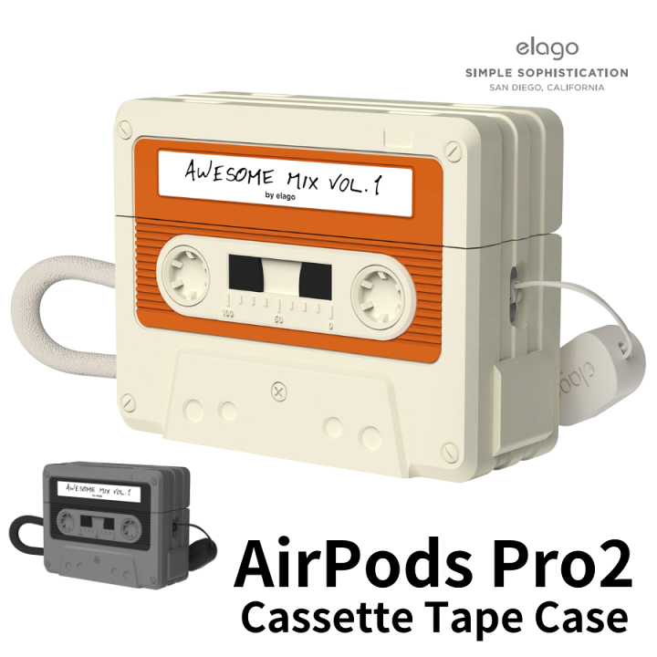 楽天市場】elago AirPods Pro2（第2世代）用 APP2 カセットテープ