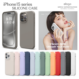 elago エラゴ SILICONE CASE for iPhone15 15Plus 15Pro 15ProMax ケース 3眼 2眼 手触りのよいシリコン 指紋防止 3層構造 ワイヤレス充電 カラフル かわいい おしゃれ かっこいい ブラック クリア 6.1インチ 6.7インチ 高級感 メンズ レディース あいふぉん アイフォン