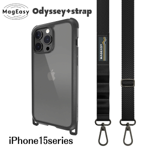 MagEasy Odyssey+ strap for iPhone15 15Plus 15Pro 15ProMax P[X wʃNA U[ NA 6.1C` 6.7C`  wʃP[X lbN V_[ Xgbvt \ nYt[  ~