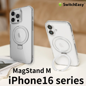 SwitchEasy MagStand M for iPhone16 16Plus 16Pro 16ProMax �N���A MagSafe �Ή� �X�^���h �����O�t�� �ϏՌ� MIL�K�i �X�}�z�P�[�X �}�O�Z�[�t �����O �X�}�z�J�o�[ ������� ���킢�� �N���A ��l���q ��l��