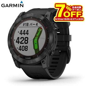 【全品P7倍以上 ★6/11 1:59まで】Garmin ガーミン fenix 7X フェニックス 7X サファイア デュアルパワー 01002541-43 Ti Black DLC / Black　【あす楽対応】 [有賀園ゴルフ]